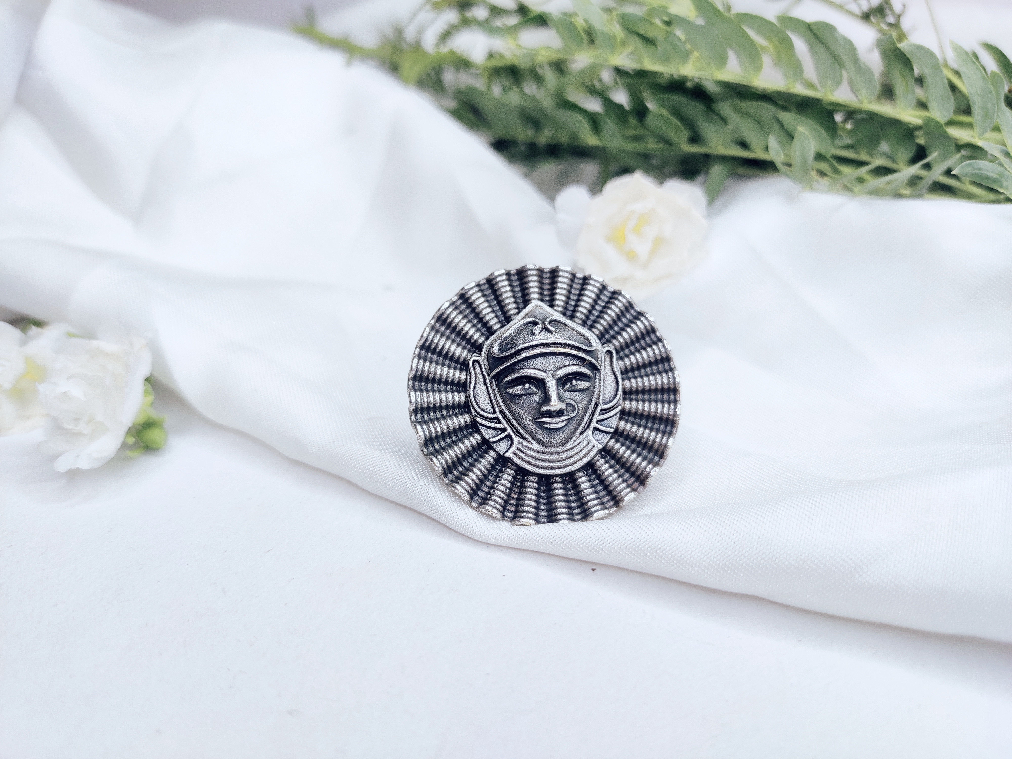 The Gajban Creation "Devi" Brass Silver Ring