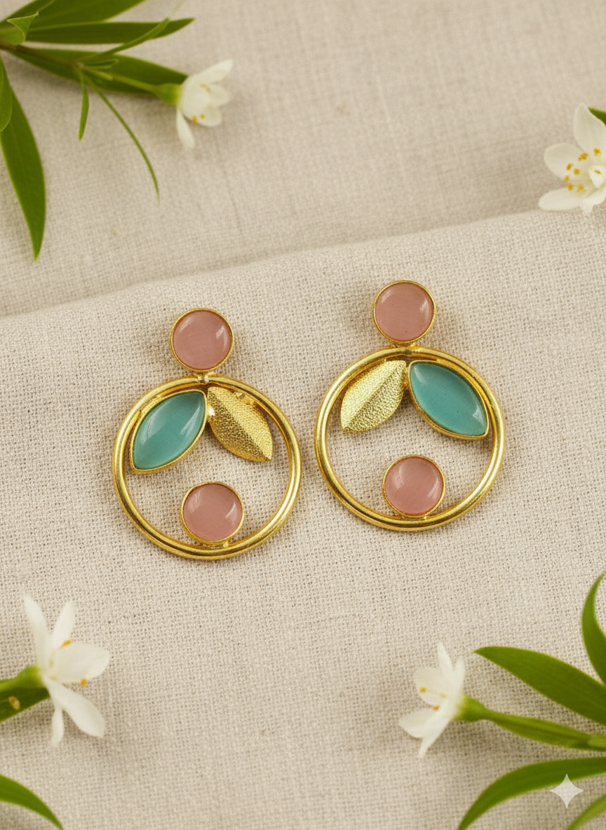  Gajban Creation's Golden 'Celestial Bloom' earrings